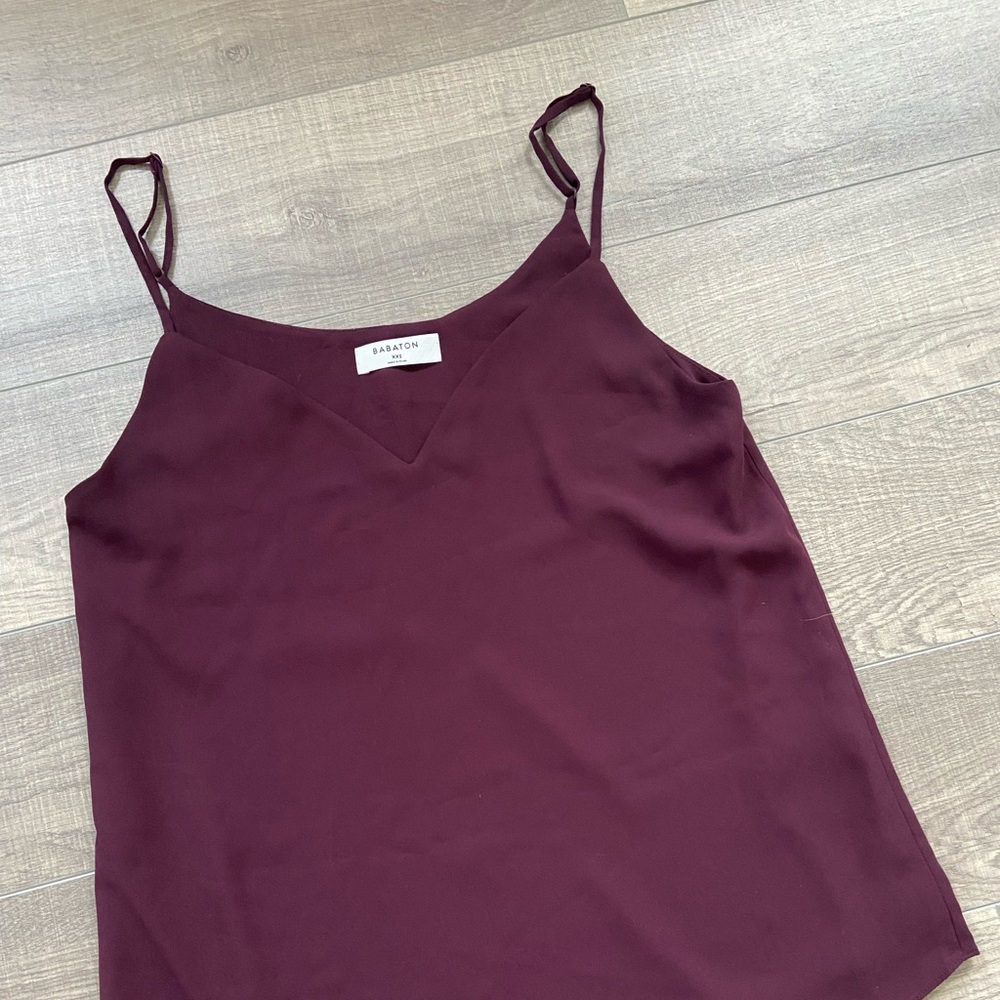 Aritzia Wilfred Burgundy Tank